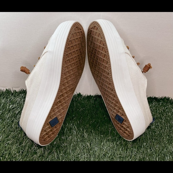 Sperry Women’s Crest Vibe Triple Platform Sneakers (White) - Picture 6 of 7